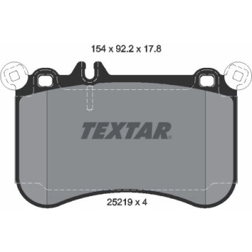 Textar 2521901 Bremsbelagsatz, Scheibenbremse Q+