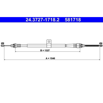 ATE 24.3727-1718.2 Seilzug, Feststellbremse ATE 24.3727-1718.2 Seilzug, Feststellbremse