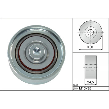 INA 532 0583 10 Umlenkrolle/Führungsrolle, Keilrippenriemen
