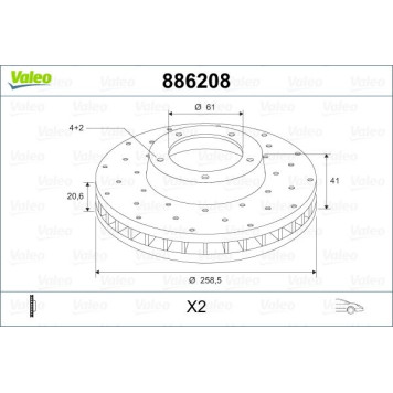 Valeo 886208 Bremsscheibe Valeo 886208 Bremsscheibe