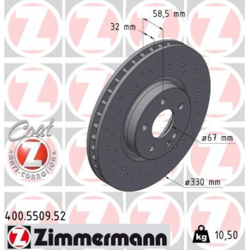 Zimmermann 400.5509.52 Bremsscheibe SPORT Z Zimmermann 400.5509.52 Bremsscheibe SPORT Z