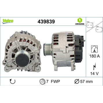 Valeo 439839 Generator ORIGINS - NEW O.E. TECHNOLOGIE Valeo 439839 Generator ORIGINS - NEW O.E. TECHNOLOGIE