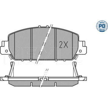 Meyle 025 257 9216/PD Bremsbelagsatz, Scheibenbremse MEYLE-PD: Advanced performance and design Meyle 025 257 9216/PD Bremsbelagsatz, Scheibenbremse MEYLE-PD: Advanced performance and design