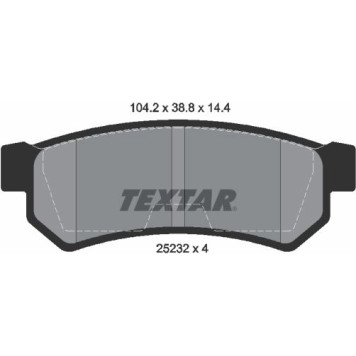 Textar 2523201 Bremsbelagsatz, Scheibenbremse Q+ Textar 2523201 Bremsbelagsatz, Scheibenbremse Q+