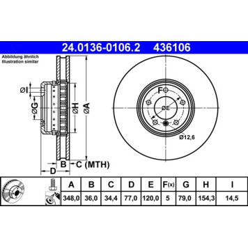 ATE 24.0136-0142.2 Bremsscheibe ATE 24.0136-0142.2 Bremsscheibe