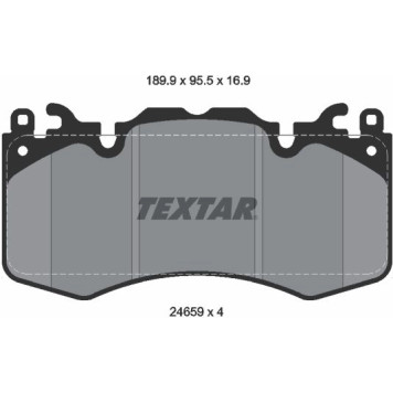 Textar 2465901 Bremsbelagsatz, Scheibenbremse