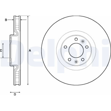 Delphi BG4716C Bremsscheibe Delphi BG4716C Bremsscheibe