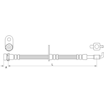 2x Metzger 4111332 Bremsschlauch 2 x 2x Metzger 4111332 Bremsschlauch 2 x