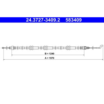 ATE 24.3727-3409.2 Seilzug, Feststellbremse