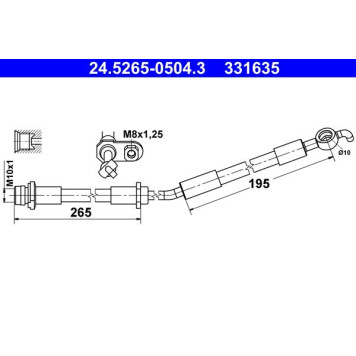 ATE 24.5265-0504.3 Bremsschlauch
