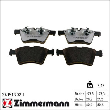 Zimmermann 24151.902.1 Bremsbelagsatz, Scheibenbremse rd:z Zimmermann 24151.902.1 Bremsbelagsatz, Scheibenbremse rd:z