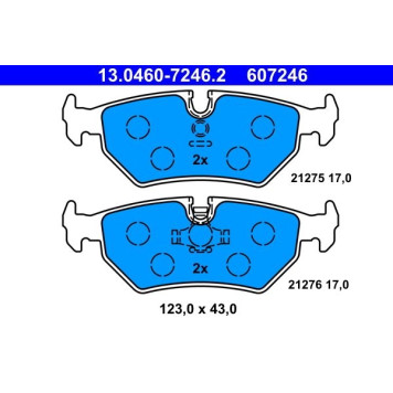 ATE 13.0460-7246.2 Bremsbelagsatz, Scheibenbremse