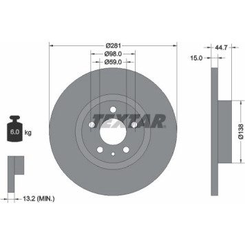 Textar 92096400 Bremsscheibe