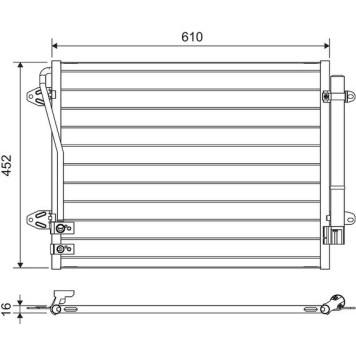 Valeo 814039 Kondensator, Klimaanlage Valeo 814039 Kondensator, Klimaanlage