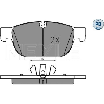 Meyle 025 223 1719/PD Bremsbelagsatz, Scheibenbremse MEYLE-PD: Advanced performance and design Meyle 025 223 1719/PD Bremsbelagsatz, Scheibenbremse MEYLE-PD: Advanced performance and design