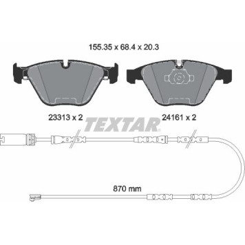 Textar 2331307 Bremsbelagsatz, Scheibenbremse Q+