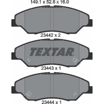 Textar 2344201 Bremsbelagsatz, Scheibenbremse
