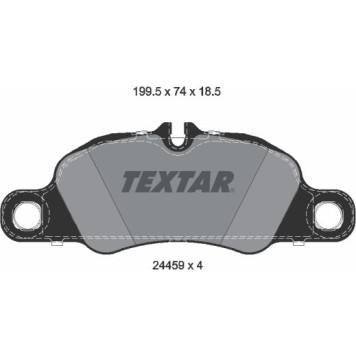 Textar 2445901 Bremsbelagsatz, Scheibenbremse