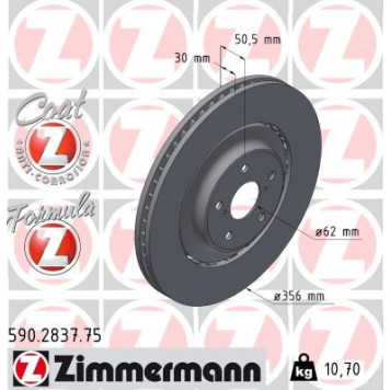 Zimmermann 590.2837.75 Bremsscheibe Formula Z Zimmermann 590.2837.75 Bremsscheibe Formula Z