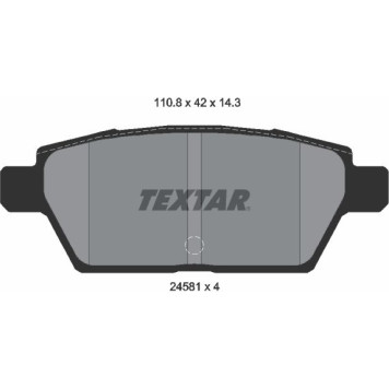 Textar 2458102 Bremsbelagsatz, Scheibenbremse