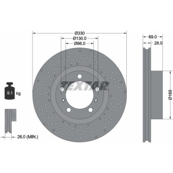 Textar 92279605 Bremsscheibe PRO+