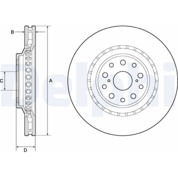 Delphi BG9187C Bremsscheibe Delphi BG9187C Bremsscheibe