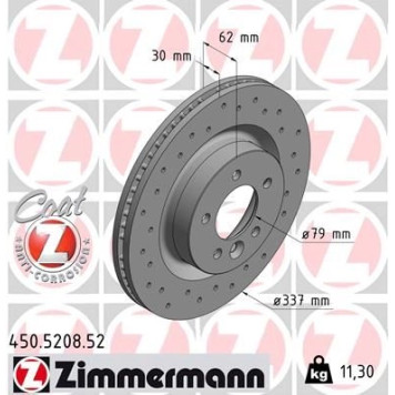 Zimmermann 450.5208.52 Bremsscheibe SPORT Z Zimmermann 450.5208.52 Bremsscheibe SPORT Z