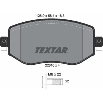 TEXTAR 2261001 Bremsbeläge für RENAULT MEGANE mit akustischer Verschleißwarnung, mit Schrauben TEXTAR 2261001 Bremsbeläge für RENAULT MEGANE mit akustischer Verschleißwarnung, mit Schrauben