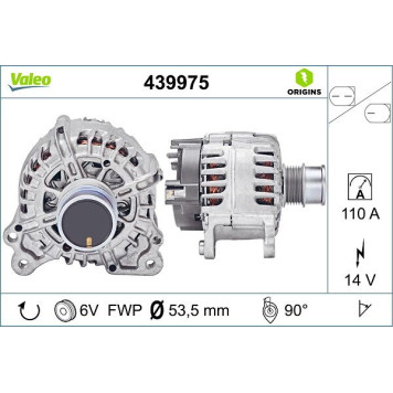 Valeo 439975 Generator ORIGINS - NEW O.E. TECHNOLOGIE Valeo 439975 Generator ORIGINS - NEW O.E. TECHNOLOGIE