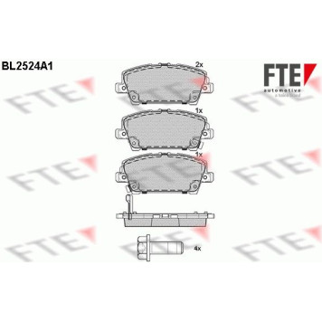 FTE 9010779 Bremsbelagsatz, Scheibenbremse