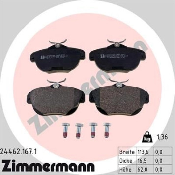 Zimmermann 24462.167.1 Bremsbelagsatz, Scheibenbremse