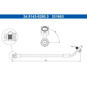 ATE 24.5143-0280.3 Bremsschlauch ATE 24.5143-0280.3 Bremsschlauch