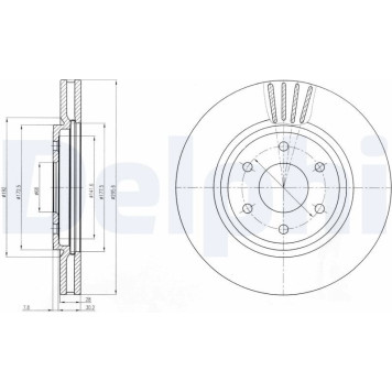 Delphi BG4205 Bremsscheibe Delphi BG4205 Bremsscheibe
