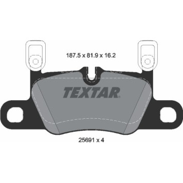 Textar 2569103 Bremsbelagsatz, Scheibenbremse