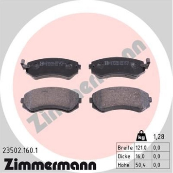 Zimmermann 23502.160.1 Bremsbelagsatz, Scheibenbremse Zimmermann 23502.160.1 Bremsbelagsatz, Scheibenbremse