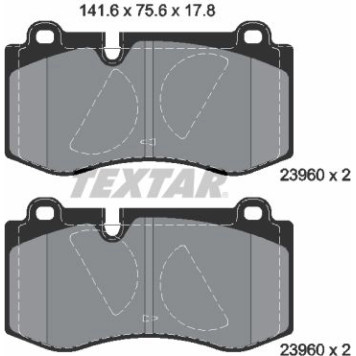 Textar 2396001 Bremsbelagsatz, Scheibenbremse Q+ Textar 2396001 Bremsbelagsatz, Scheibenbremse Q+