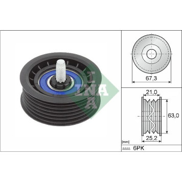 INA 532 0906 10 Umlenkrolle/Führungsrolle, Keilrippenriemen INA 532 0906 10 Umlenkrolle/Führungsrolle, Keilrippenriemen