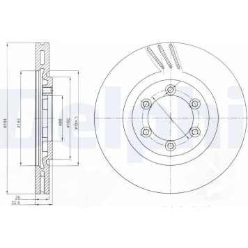 Delphi BG4112 Bremsscheibe Delphi BG4112 Bremsscheibe