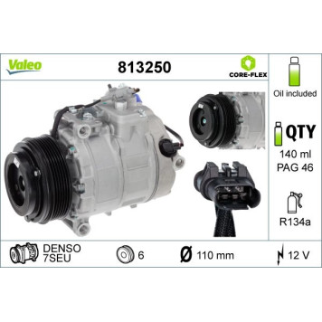 Valeo 813250 Kompressor, Klimaanlage CORE-FLEX Valeo 813250 Kompressor, Klimaanlage CORE-FLEX