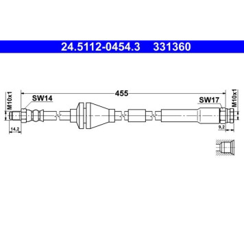 ATE 24.5112-0454.3 Bremsschlauch