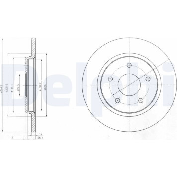 Delphi BG4247 Bremsscheibe