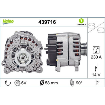 Valeo 439716 Generator ORIGINS - NEW O.E. TECHNOLOGIE Valeo 439716 Generator ORIGINS - NEW O.E. TECHNOLOGIE