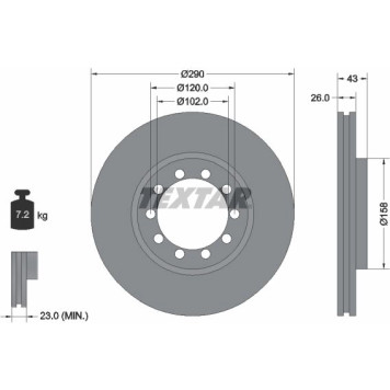 Textar 93117500 Bremsscheibe Textar 93117500 Bremsscheibe