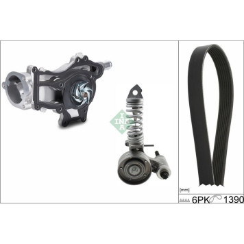 INA 529 0325 30 Wasserpumpe + Keilrippenriemensatz INA 529 0325 30 Wasserpumpe + Keilrippenriemensatz