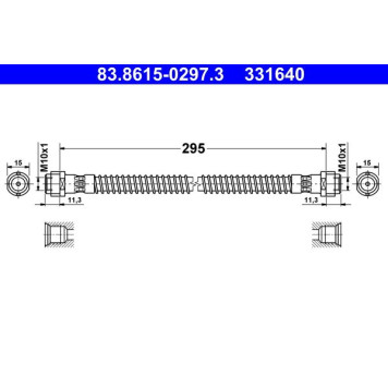 ATE 83.8615-0297.3 Bremsschlauch ATE 83.8615-0297.3 Bremsschlauch