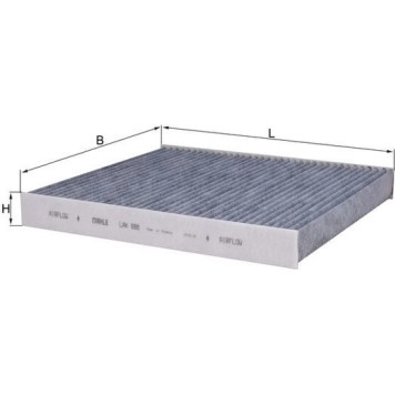 MAHLE ORIGINAL LAK 888 Innenraumfilter Aktivkohlefilter