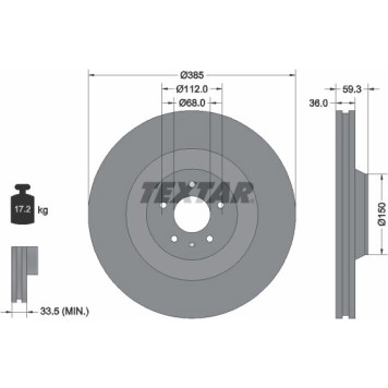 Textar 92184203 Bremsscheibe PRO