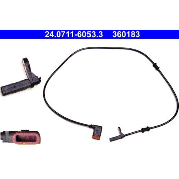 ATE 24.0711-6053.3 Sensor, Raddrehzahl ATE 24.0711-6053.3 Sensor, Raddrehzahl
