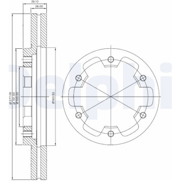 Delphi BG3422 Bremsscheibe Delphi BG3422 Bremsscheibe