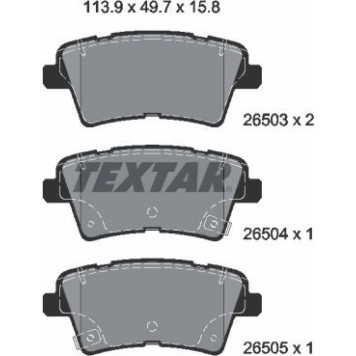Textar 2650301 Bremsbelagsatz, Scheibenbremse Q+ Textar 2650301 Bremsbelagsatz, Scheibenbremse Q+